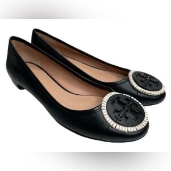Tory Burch Shoes - TORY BURCH Black Chelsea Leather Ballet Flats Shoes Womens Sz 8.5 M